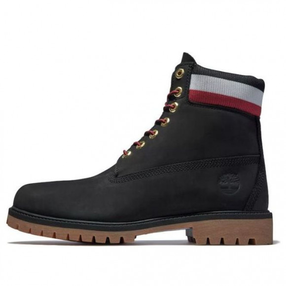 Timberland 6 Inch Heritage Cupsole Boot 'Black Nubuck with Red' - A2GZ9001