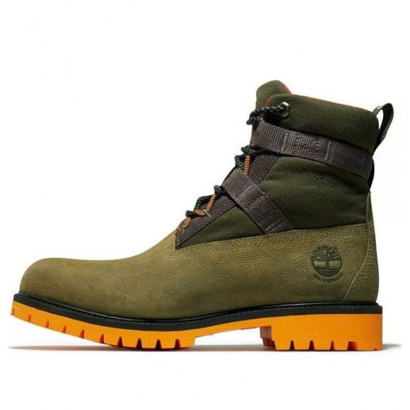 Timberland Heritage 6 Inch Waterproof Leather and Fabric Boot 'Dark Green Nubuck' - A2H8QA58