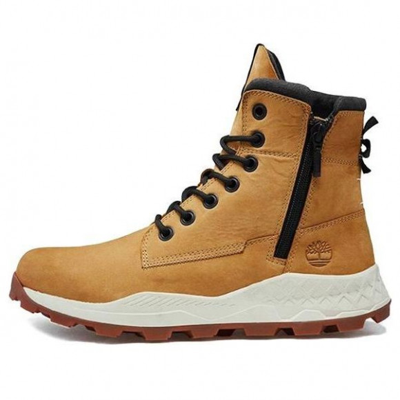 Timberland Brooklyn Side Zip Sneaker Wide Fit Boot 'Wheat Nubuck' - A2J1EW