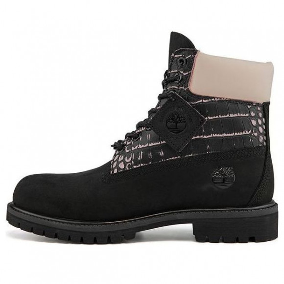 Timberland Premium Waterproof Wide Fit Boot 'Black Nubuck with Pink' - A2JCKW