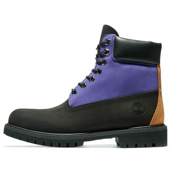 Timberland 6 Inch Premium Waterproof Boot 'Black Nubuck with Purple' - A2KDP001