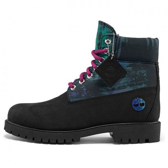 Timberland Heritage NL Sky 6 Inch Waterproof Boots 'Black Nubuck with Print' - A2M69001