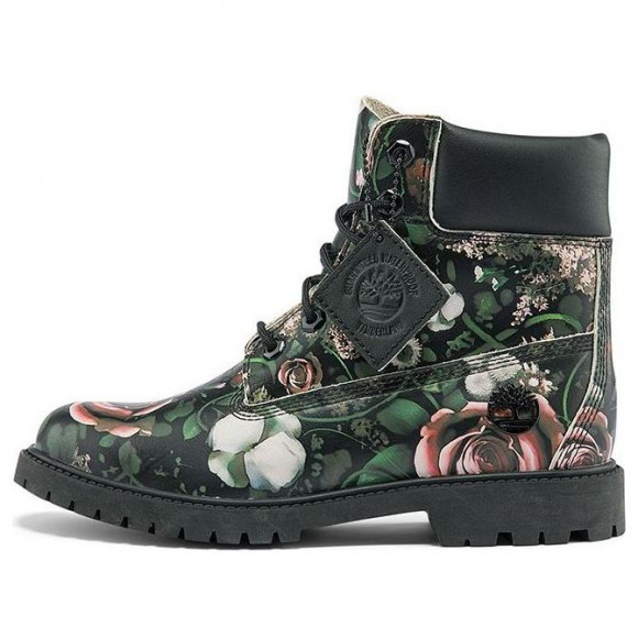 (WMNS) Timberland Heritage 6 Inch Waterproof Boots 'Black Floral Nubuck' - A2M7GW