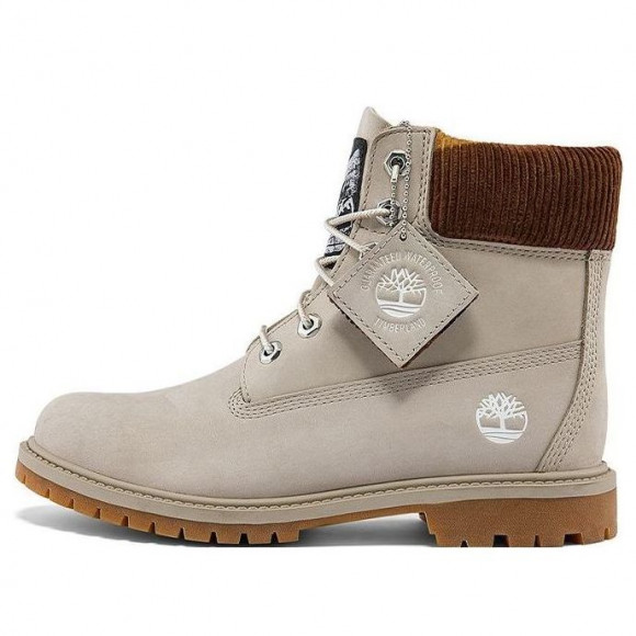 (WMNS) Timberland Heritage 6 Inch Waterproof Wide Fit Boots 'Beige Nubuck with Camo' - A2M83W