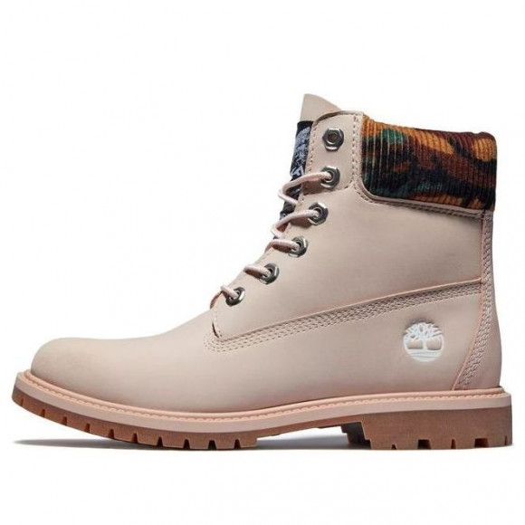 (WMNS) Timberland Heritage 6 Inch Waterproof Boots 'Pale Pink Nubuck with Camo' - A2M8P662