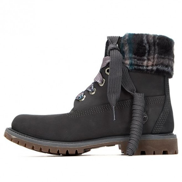 (WMNS) Timberland Lindon Woods 6 Inch Waterproof Boot 'Dark Grey Nubuck and Black Printed Collar' - A2MA5C64