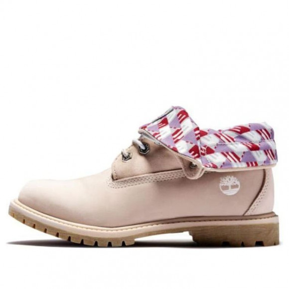 (WMNS) Timberland Roll Top Boots Basic 'Pale Pink with Plaid Print' - A2MDW662