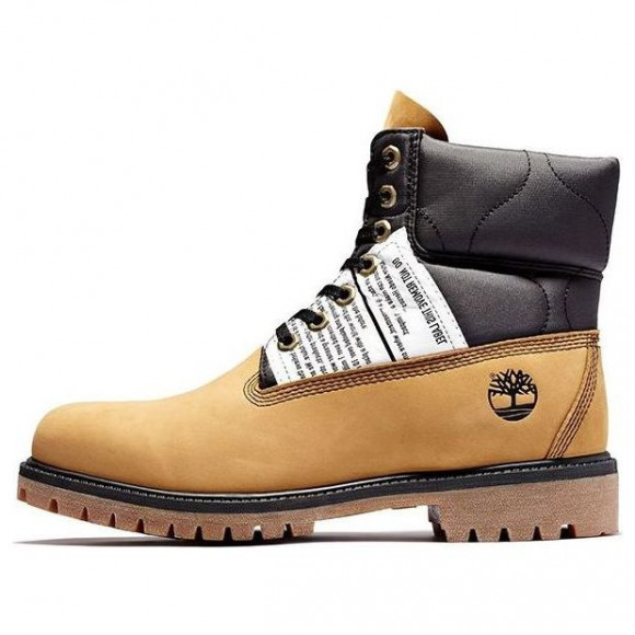 Timberland Premium 6 Inch Leather and Fabric Boots 'Wheat Nubuck with Black' - A2QZR