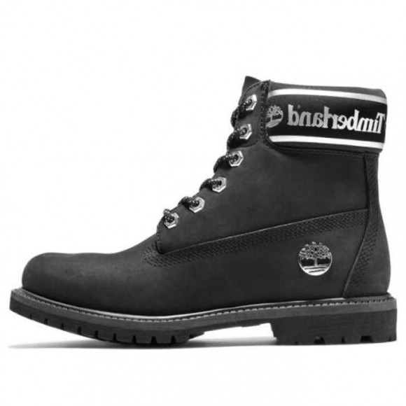 (WMNS) Timberland 6 Inch Premium Wide Fit Waterproof Boots 'Black Nubuck Logo' - A41CX001