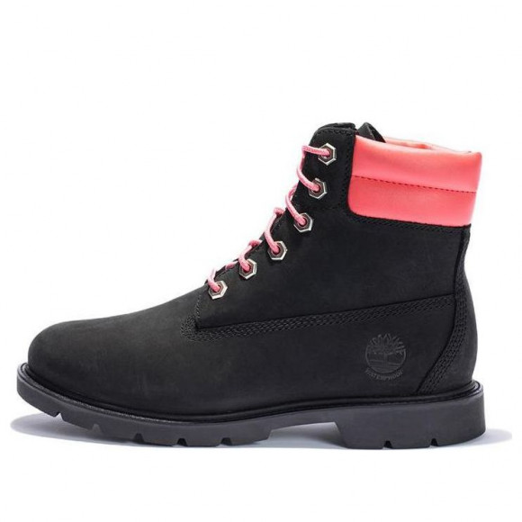 (WMNS) Timberland Linden Woods 6 Inch Waterproof Boots 'Black Nubuck with Pink' - A44FA-001