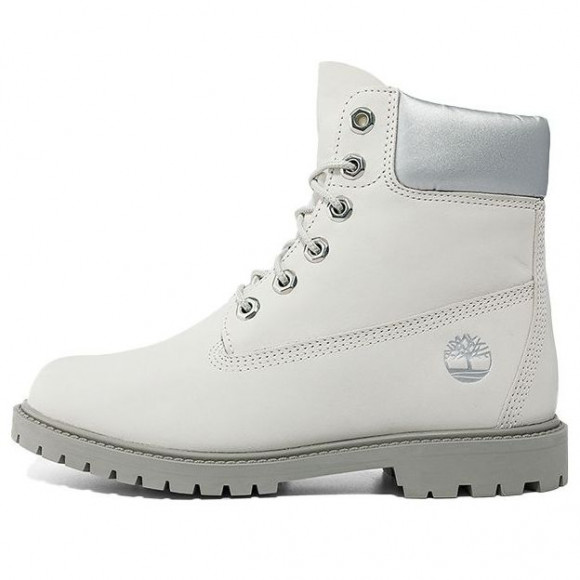 (WMNS) Timberland Heritage 6 Inch Boots 'White Nubuck and Silver' - A5MA8143