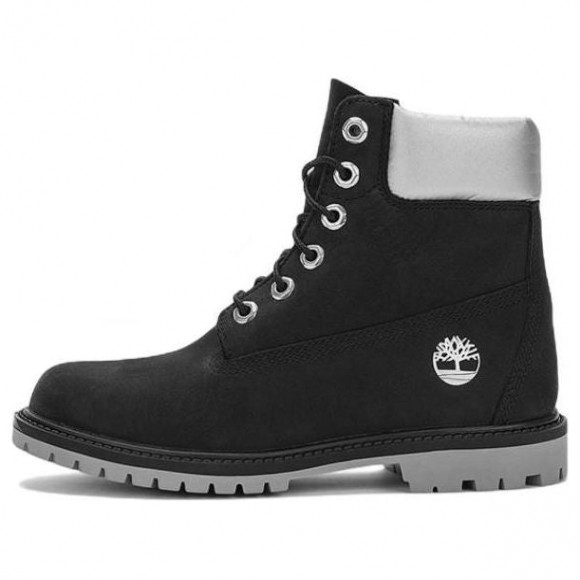 (WMNS) Timberland 6 Inch Heritage Cupsole Waterproof Boots 'Black Nubuck with Silver Collar' - A5MAVW