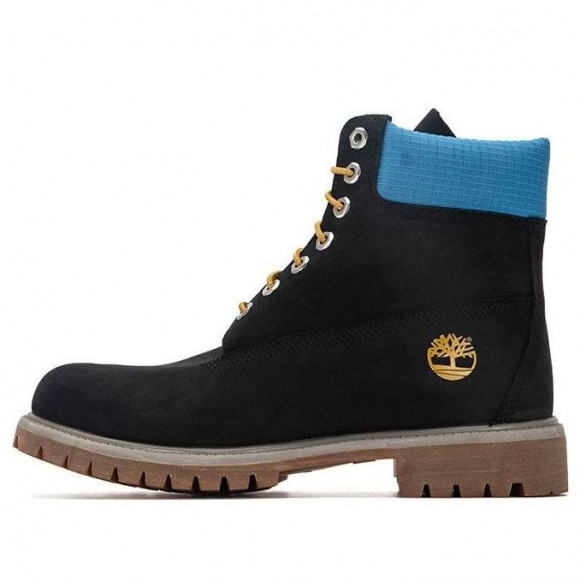 Timberland Premium 6 Inch Waterproof Boots 'Black Nubuck with Blue' - A5NYZ001