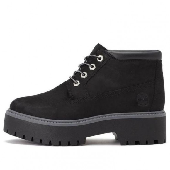 (WMNS) Timberland Stone Street Premium Platform Waterproof Chukka Boots 'Black Nubuck' - A5REN