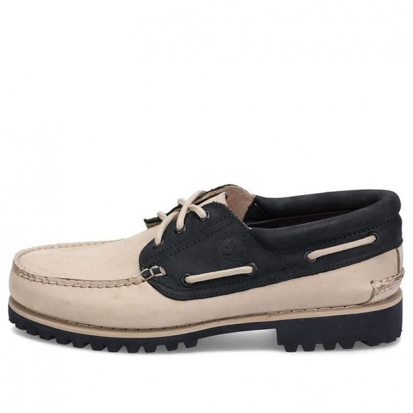 Timberland 3-Eye Lug Handsewn Boat Shoes 'Beige' - A5RH8