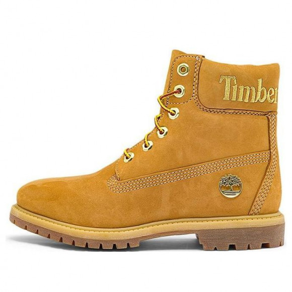 (WMNS) Timberland 6 Inch Premium Waterproof Boots 'Wheat Nubuck with Gold Logo' - A5TY7231