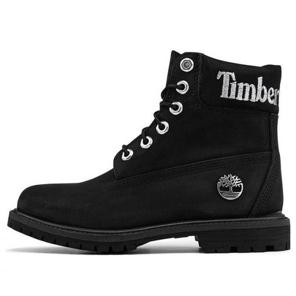 (WMNS) Timberland 6 Inch Premium Waterproof Boots 'Black Nubuck with Silver Logo' - A5TYUW