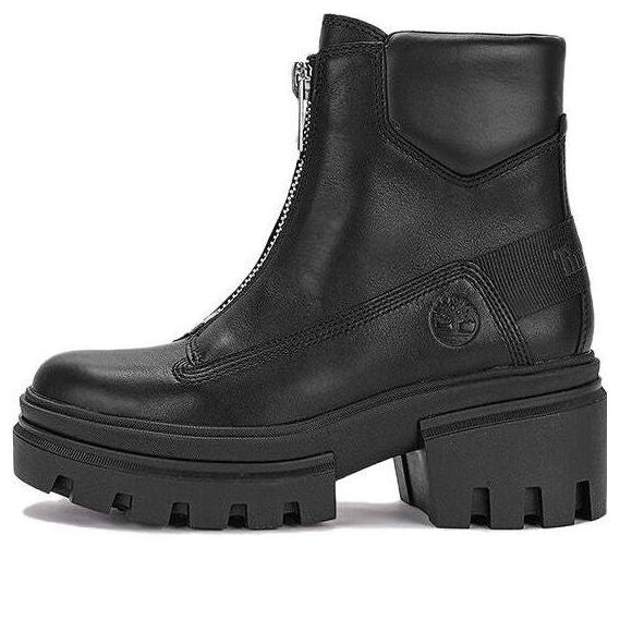 (WMNS) Timberland Everleigh Front-Zip Boot 'Black Nubuck' - A5YJV