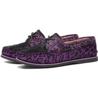 Timberland Men's x Wacko Maria Classic Boat Shoe in Purple Leopard Leather - A5YTY