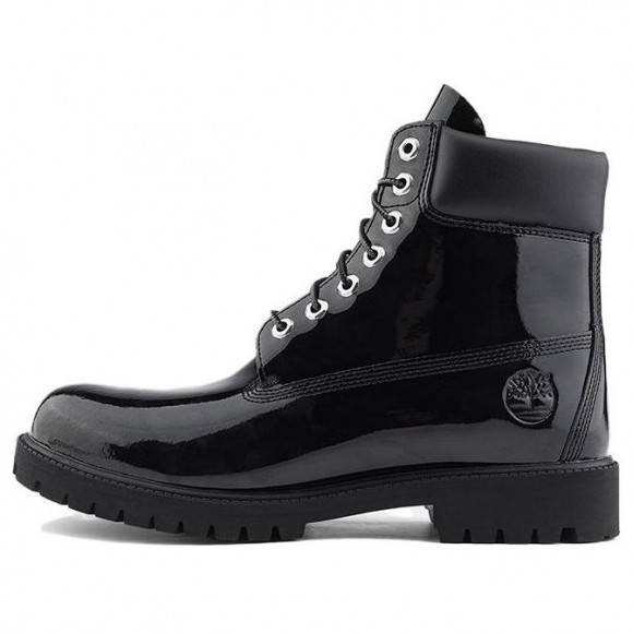 Black patent leather timberland boots on sale