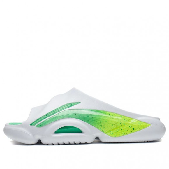 Li-Ning 8 PE Courtside Slides 'White Green' - ABTS009-14