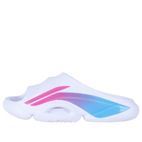 (WMNS) Li-Ning 8 PE Courtside Sport Slides 'White Blue' - ABTS010-1