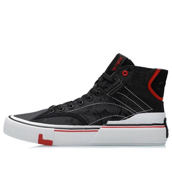 Li-Ning Canvas Hi Shoes 'Black Red' - AECR007-1