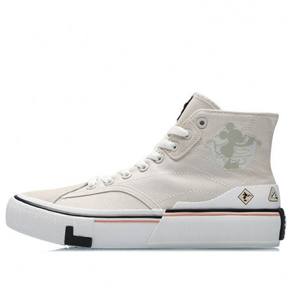 (WMNS) Li-Ning Canvas Hi Shoes 'Beige White' - AECR008-2