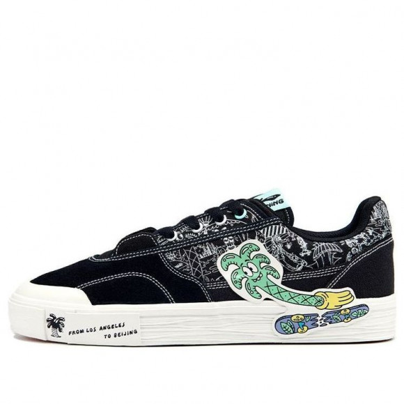 (WMNS) Li-Ning x Steven Harrington Hand-Plant Shoes 'Black Green' - AECR070-2