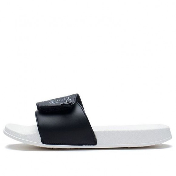 Li-Ning Slipper Slides 'Black White' - AGAS001-1