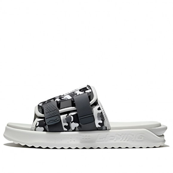 Li-Ning Fashion Slides 'White Black Camo' - AGAS011-3