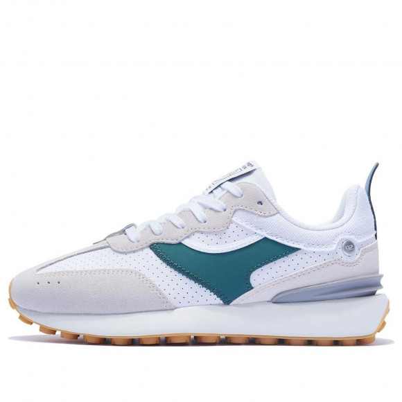 Li-Ning Cosmos Classic Trainers Retro Walking Shoes 'White Beige Teal' - AGCT048-1