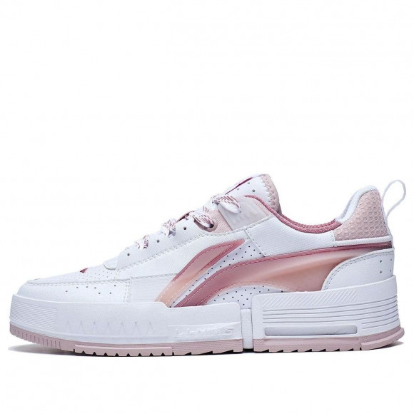 (WMNS) Li-Ning Casual Skate Shoes 'White Pink' - AGCT136-3