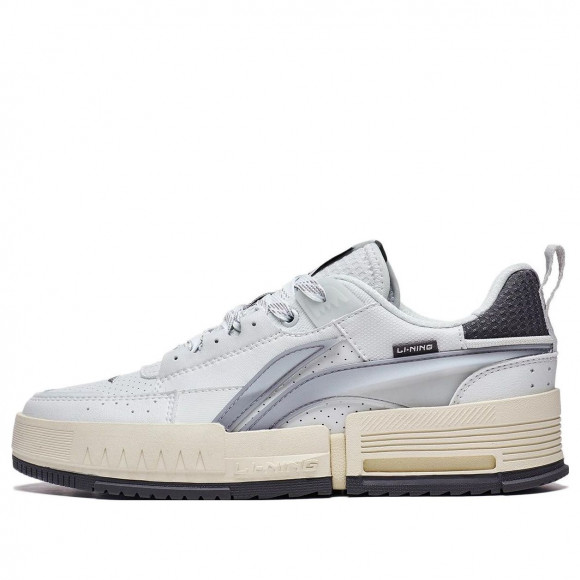 (WMNS) Li-Ning Casual Skate Shoes 'White Silver' - AGCT136-4