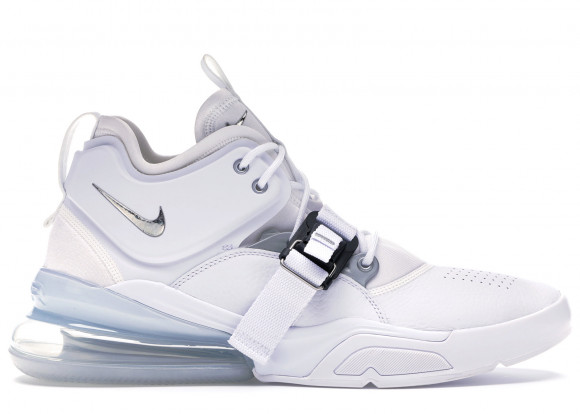 white and silver nike 270