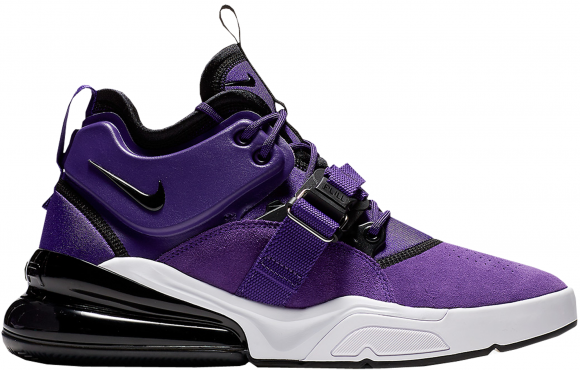 purple and black running shoes