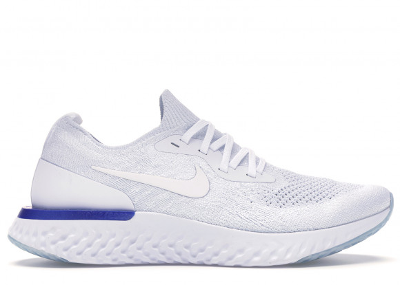 Personal Sufijo Antorchas AQ0070 - Nike Epic React Flyknit White Racer Blue (W) - nike air force ii  low - 100