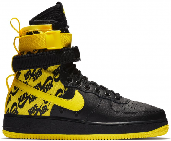yellow and black nike air force
