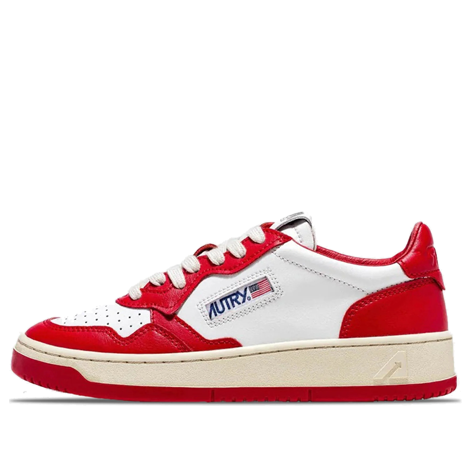 Autry Medalist Low Leather 'Red White' - AULM-WB02