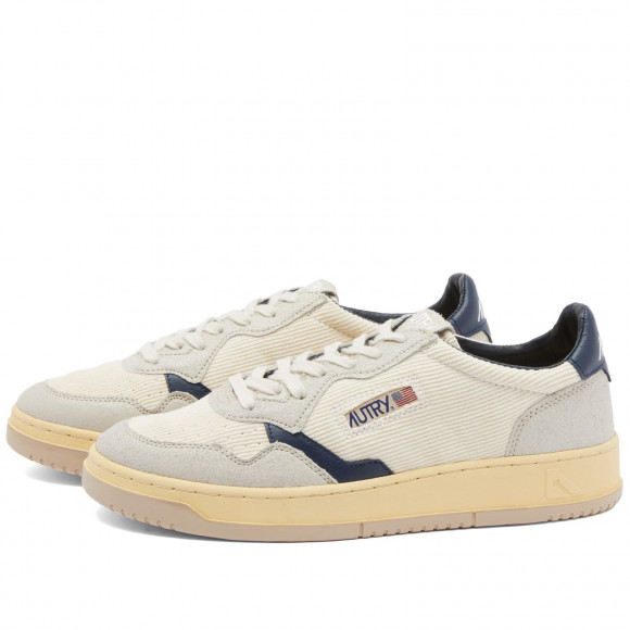 Autry Medalist Low Crack Cord Sneaker White/Blue