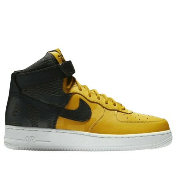 black and yellow air force 1 high top