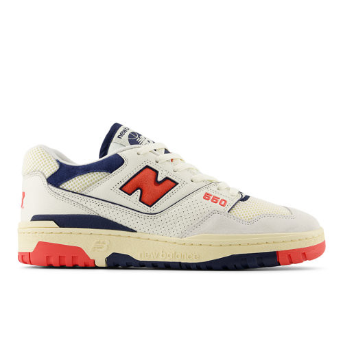 New Balance Unisex 550 Sneakers - White/Red - BB550CPB