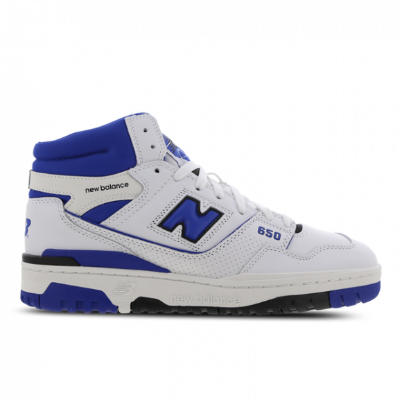 New Balance Men's 650 in White/Blue Leather