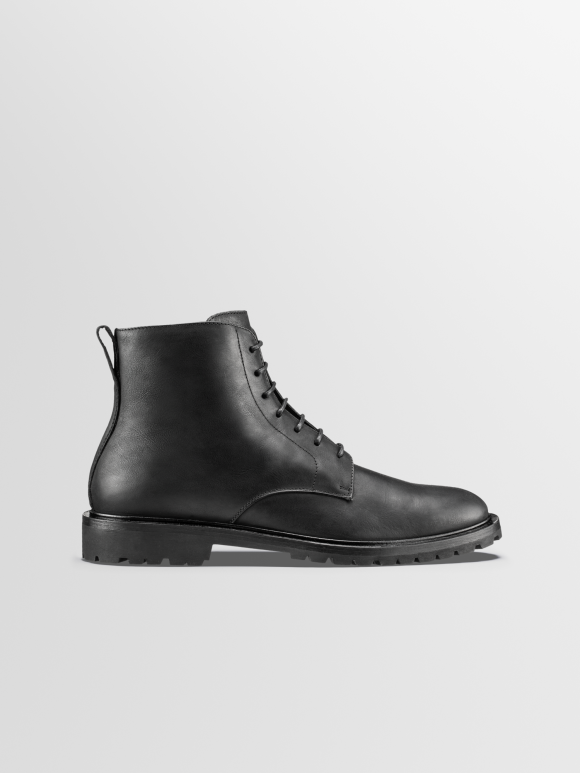 Koio | Bergamo In Nero Men's Lace-Up Leather Boots - BENE41