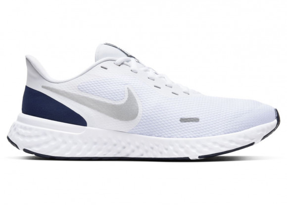 Nike Revolution 5 White Midnight Navy Marathon Running Shoes/Sneakers BQ3204-102 - BQ3204-102