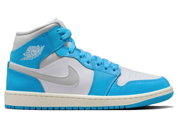 Jordan 1 Mid Dark Powder Blue White Sail Neutral Grey (Women's) - BQ6472-400