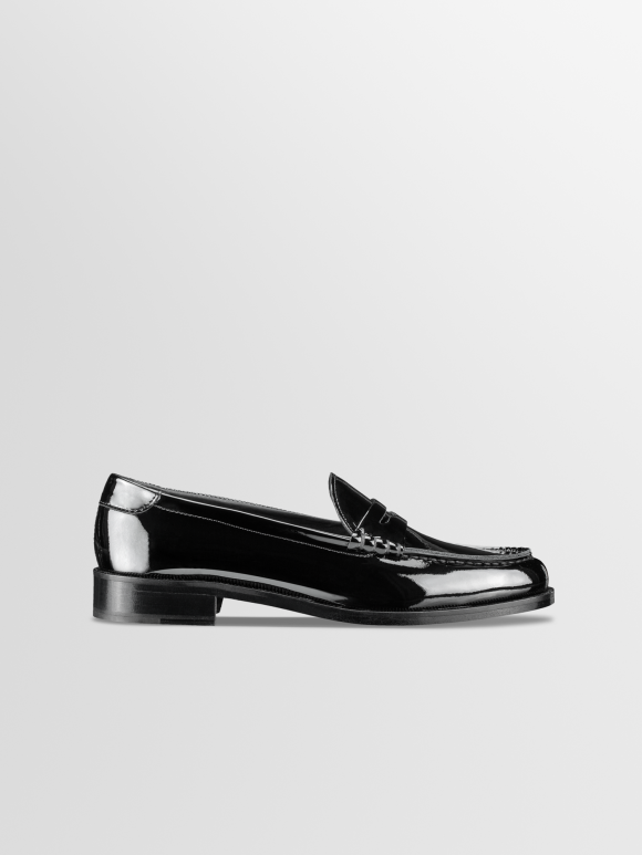 Koio | Brera In Nero Patent Women's Leather Penny Loafers - BRNP37