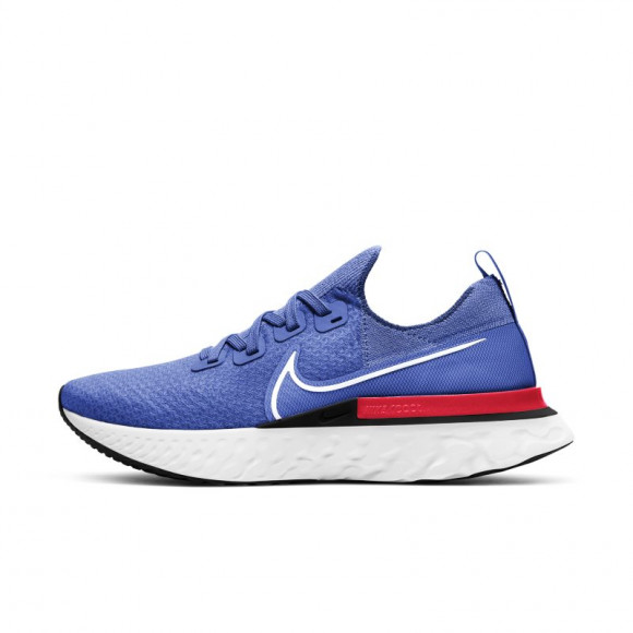 Nike React Infinity Run Flyknit - Men's Running Shoes - Racer Blue / White / Bright Crimson / Black
