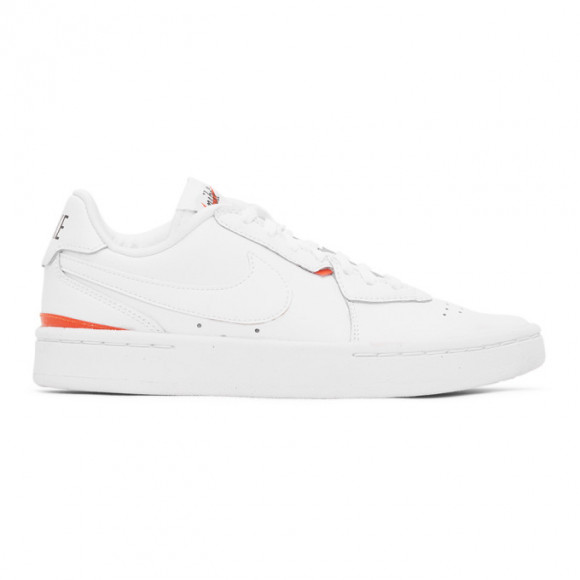 Nike Court Blanc - Women's Running Shoes - White / White / Team Orange