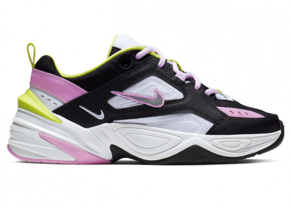 Nike Womens WMNS M2K Tekno 'Black Rose' Black/Metallic Silver-Pink Rose Chunky Sneakers/Shoes CI5772-001 - CI5772-001